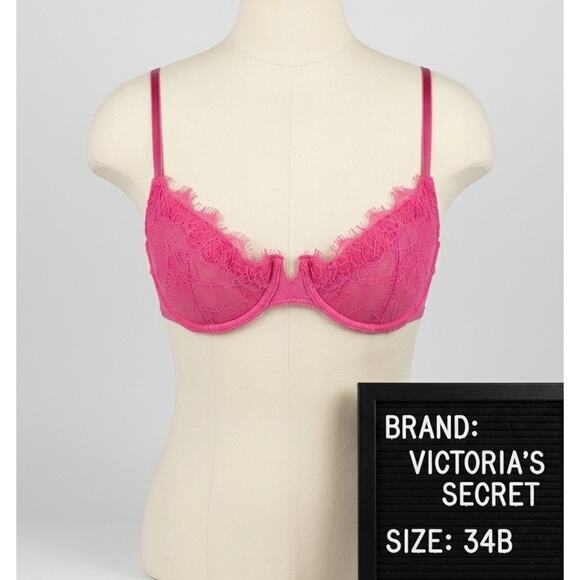 Victoria's Secret Other - Vintage VICTORIA SECRET 34B 34 B Balconet Bra Pink Very Sexy EUC VS